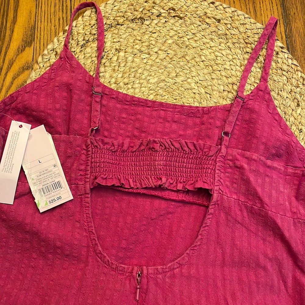 Wild Fable Woven Spaghetti Strap Bodycon Tank Dress - Plum Pink Purple - Picture 5 of 8